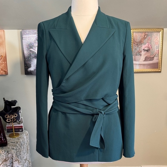 Lafayette 148 New York Jackets & Blazers - NWT Lafayette 148 New York Deep Ivy Wrap Blazer Quality Designer Retail $1398!
